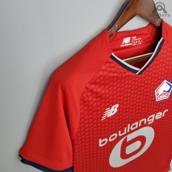 Camisa Lille Olympique I 21/22 Versão Torcedor + Personalização Grátis