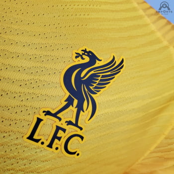 Camisa Liverpool 21/22 Goleiro Versão Jogador Amarela + Personalização Grátis 