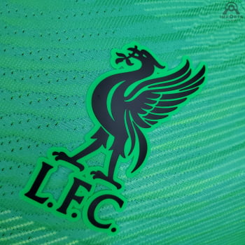 Camisa Liverpool 21/22 Goleiro Versão Jogador Verde + Personalização Grátis 