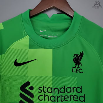 Kit Infantil Liverpool 21/22 Goleiro + Personalização Grátis 