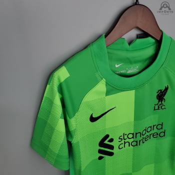 Kit Infantil Liverpool 21/22 Goleiro + Personalização Grátis 