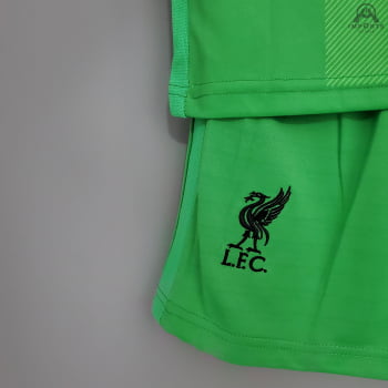 Kit Infantil Liverpool 21/22 Goleiro + Personalização Grátis 