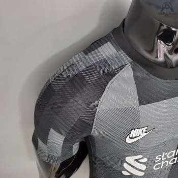 Camisa Liverpool 21/22 Goleiro Versão Jogador Cinza + Personalização Grátis
