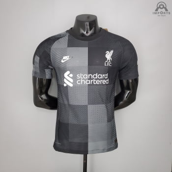Camisa Liverpool 21/22 Goleiro Versão Jogador Cinza + Personalização Grátis