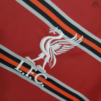 Camisa Liverpool 21/22 Treino Versão Torcedor - Vermelha Listrada 