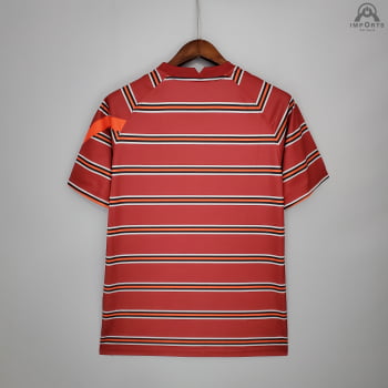 Camisa Liverpool 21/22 Treino Versão Torcedor - Vermelha Listrada