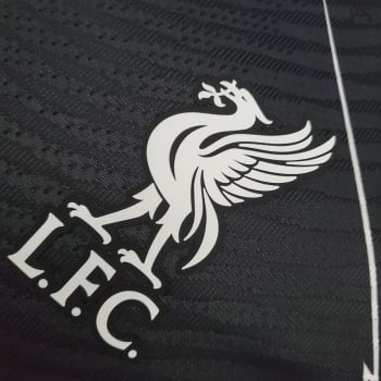 Camisa Liverpool 21/22 Versão Jogador Preta + Personalização Grátis