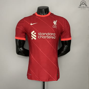 Camisa Liverpool I 21/22 Versão Jogador + Personalização Grátis