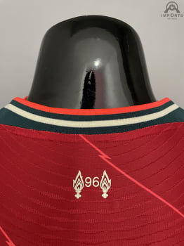 Camisa Liverpool I 21/22 Versão Jogador + Personalização Grátis