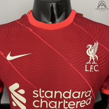 Camisa Liverpool I 21/22 Versão Jogador + Personalização Grátis