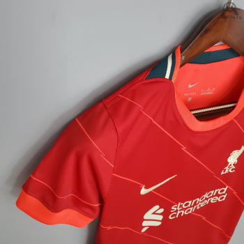 Camisa Liverpool I 21/22 Versão Feminina + Personalização Grátis