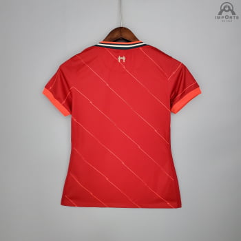 Camisa Liverpool I 21/22 Versão Feminina + Personalização Grátis