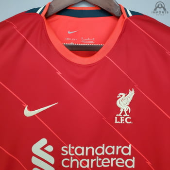 Camisa Liverpool I 21/22 Versão Feminina + Personalização Grátis