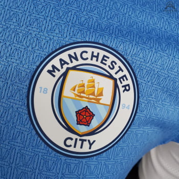 Camisa Manchester City I 21/22 Versão Jogador + Personalização Grátis