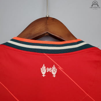 Camisa Manga Longa Liverpool I 21/22 + Personalização Grátis 