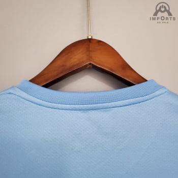Camisa Manchester City I 21/22 Manga Longa + Personalização Grátis
