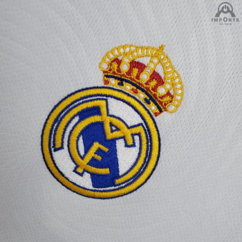 Camisa Manga Longa Real Madrid I 21/22 + Personalização Grátis Camisa Manga Longa Real Madrid I 21/22 + Personalização Grátis