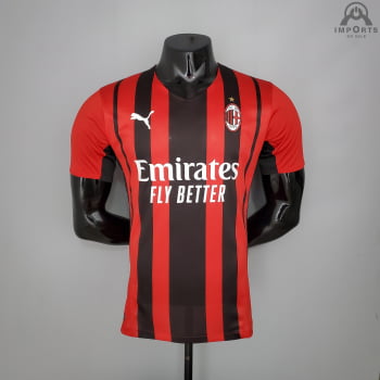 Camisa Milan I 21/22 Versão Jogador + Personalização Grátis