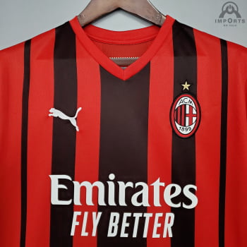 Camisa Milan I 21/22 Versão Torcedor + Personalização Grátis