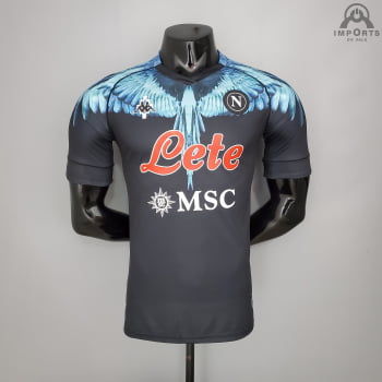 Camisa Napoli 21/22 Ed. Especial Amarela Versão Jogador + Personalização Grátis Camisa Napoli 21/22 Ed. Especial Amarela Versão Jogador + Personalização Grátis