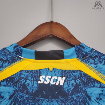 Camisa Napoli 21/22 Ed. Especial Amarela Versão Torcedor + Personalização Grátis
