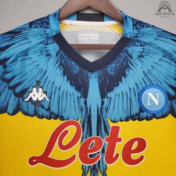 Camisa Napoli 21/22 Ed. Especial Amarela Versão Torcedor + Personalização Grátis