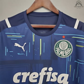 Camisa Palmeiras 21/22 Goleiro + Personalização Grátis - Azul