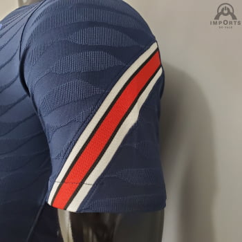 Camisa Paris Saint-Germain 21/22 Treino Versão Jogador - Azul 