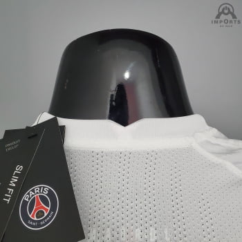 Camisa Paris Saint-Germain 21/22 Treino Versão Jogador - Branco e roxo
