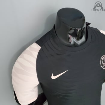 Camisa Paris Saint-Germain 21/22 Treino Versão Jogador - Preto e branco
