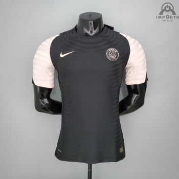 Camisa Paris Saint-Germain 21/22 Treino Versão Jogador - Preto e branco