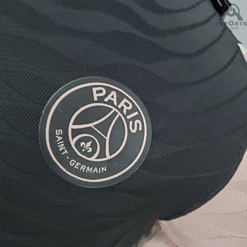 Camisa Paris Saint-Germain 21/22 Treino Versão Jogador - Preto e branco