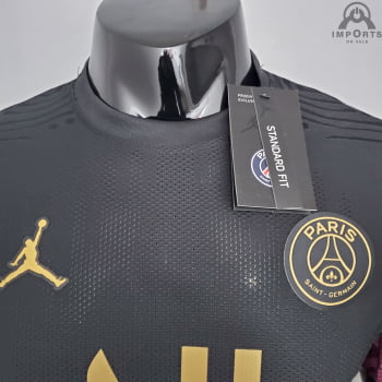 Camisa Paris Saint-Germain 21/22 Treino Versão Jogador - Preto e roxo