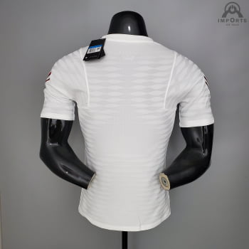 Camisa Paris Saint-Germain 21/22 Versão Jogador Branca + Personalização Grátis