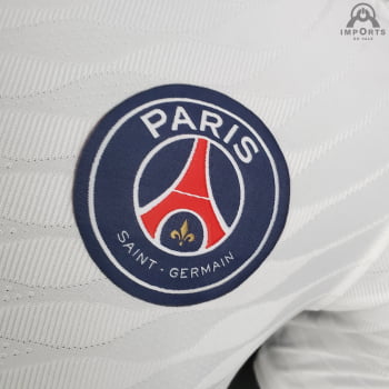 Camisa Paris Saint-Germain 21/22 Versão Jogador Branca + Personalização Grátis