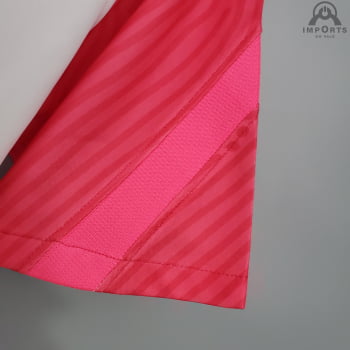 Camisa Paris Saint-Germain 21/22 Treino - Branco e rosa