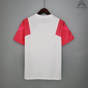 Camisa Paris Saint-Germain 21/22 Treino - Branco e rosa