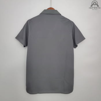 Camisa Gola Polo Flamengo 21/22 - Cinza/vermelho