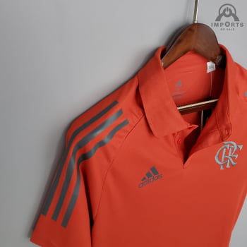 Camisa Gola Polo Flamengo 21/22 - Vermelho/cinza