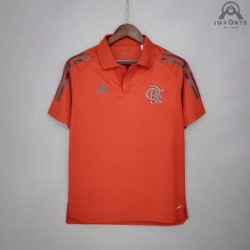 Camisa Gola Polo Flamengo 21/22 - Vermelho/cinza