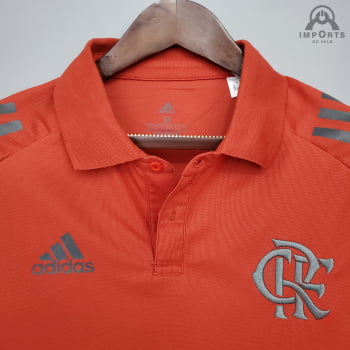 Camisa Gola Polo Flamengo 21/22 - Vermelho/cinza