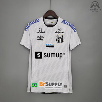 Camisa Santos I 21/22 Versão Torcedor + Patrocínios + Personalização Grátis 