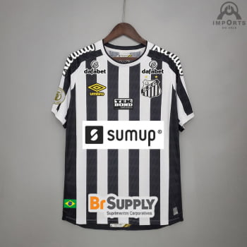 Camisa Santos II 21/22 Versão Torcedor Brasileirão + Patrocínios + Personalização Grátis