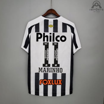 Camisa Santos II 21/22 Versão Torcedor Brasileirão + Patrocínios + Personalização Grátis