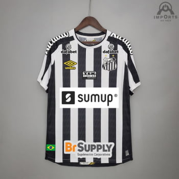Camisa Santos II 21/22 Versão Torcedor + Patrocínios + Personalização Grátis 