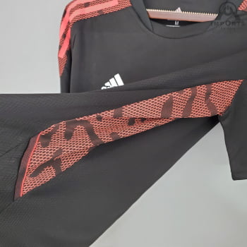 Camisa São Paulo 21/22 Treino - Preto/vermelho