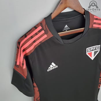 Camisa São Paulo 21/22 Treino - Preto/vermelho