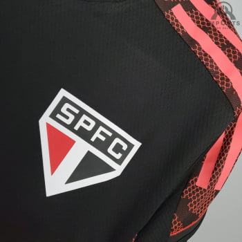 Camisa São Paulo 21/22 Treino - Preto/vermelho Camisa São Paulo 21/22 Treino - Preto/vermelho