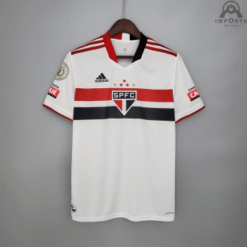 Camisa São Paulo I 21/22 Versão Torcedor Brasileirão + Personalização Grátis 