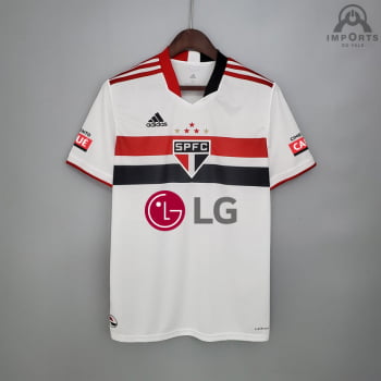 Camisa São Paulo I 21/22 Versão Torcedor + Patrocínios + Personalização Grátis
